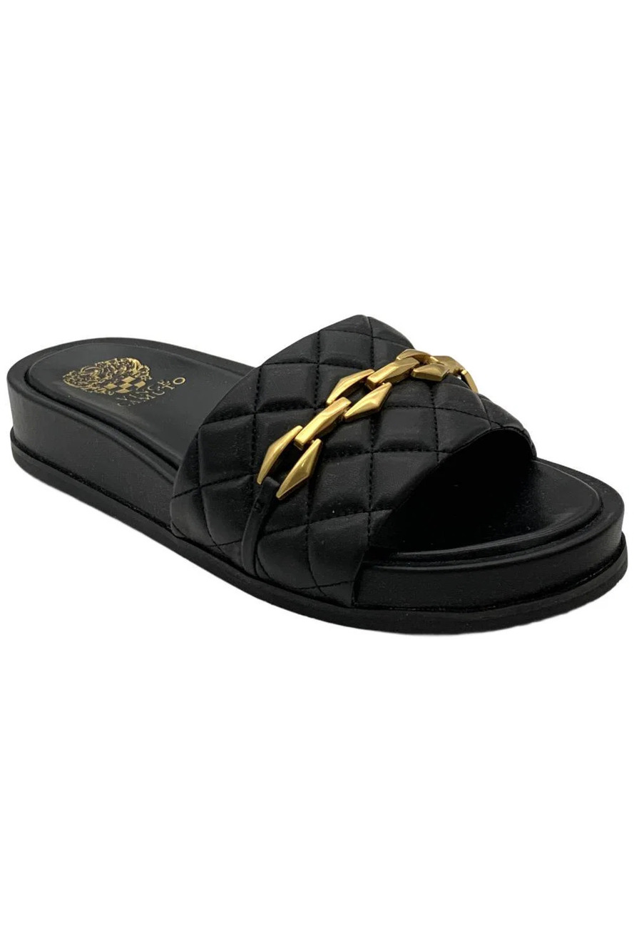 Vince Camuto Women's Kallin Wedge Sandal Black - Wide